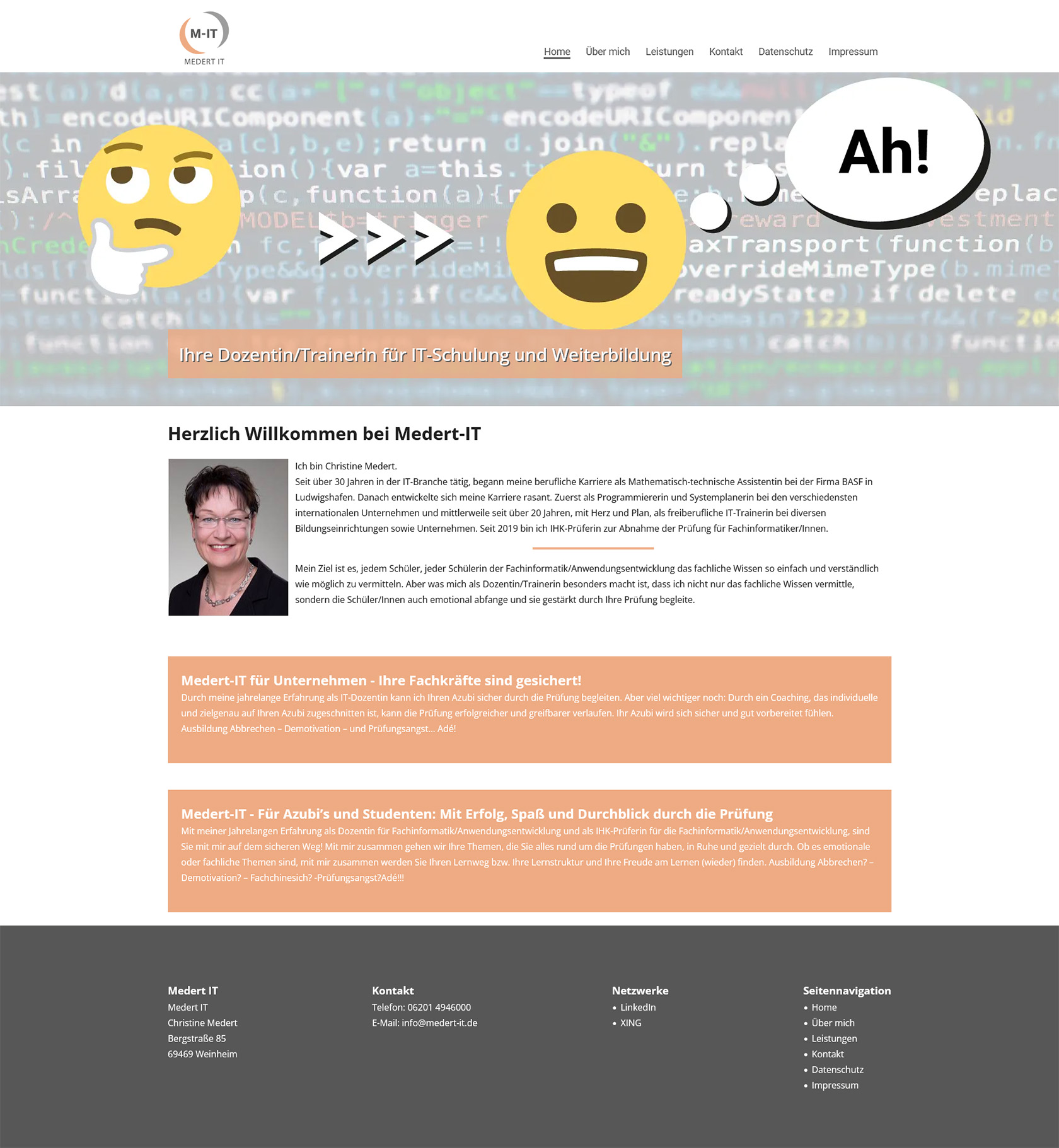 Zeigt die Seite eines Kunden Bild von Webseite